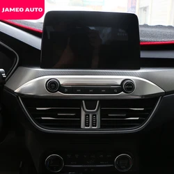 Stainless Steel Car Center Control Radio Button Switch Knob Decorative Sticker Trim Frame for Ford Focus 2019 2020 Accessories