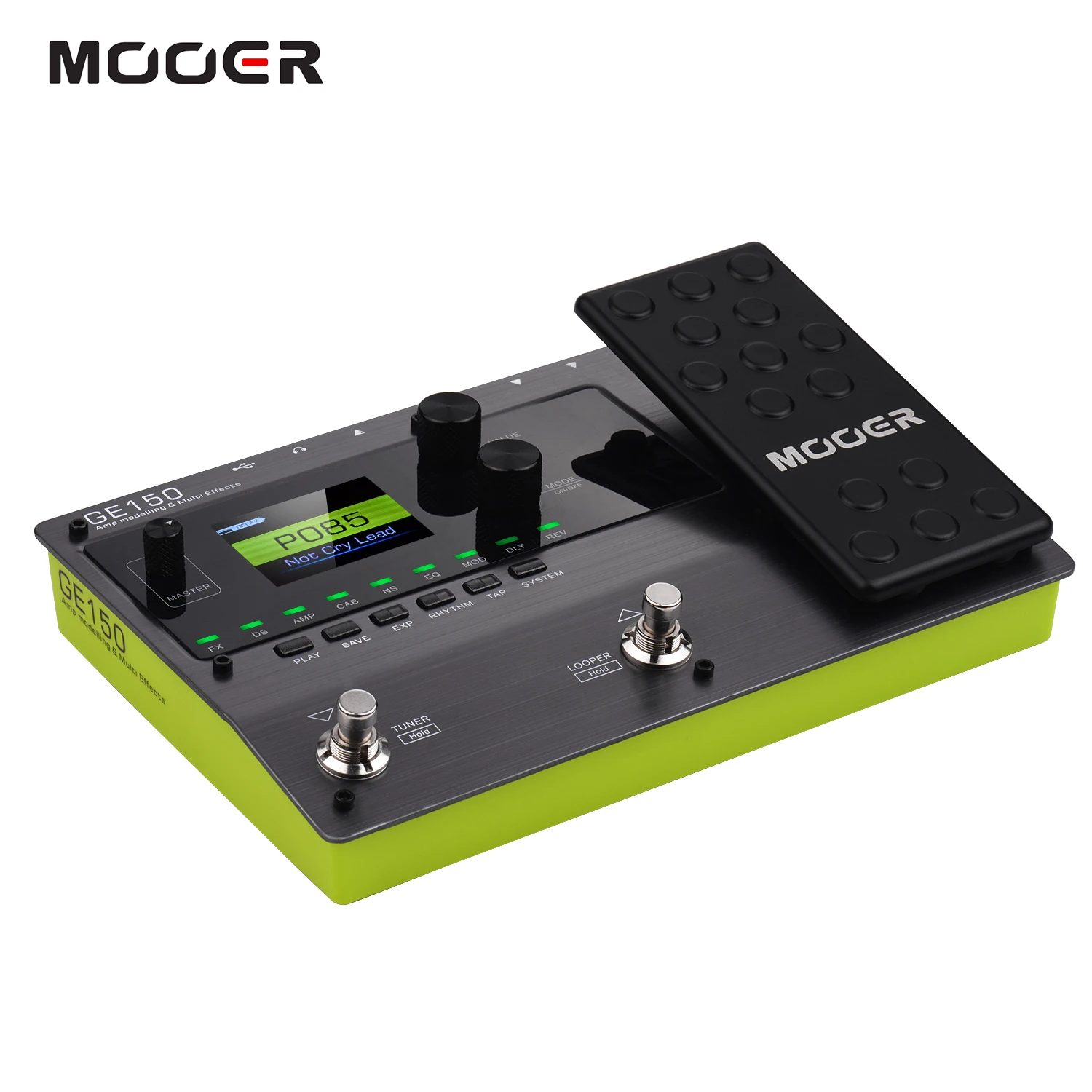 MOOER GE150 Amp Modelling & Multi Effects Pedal 55 Amplifier Models 151 Effects 80s Looper 40 Drum Rhythms Guitar Effects Pedals