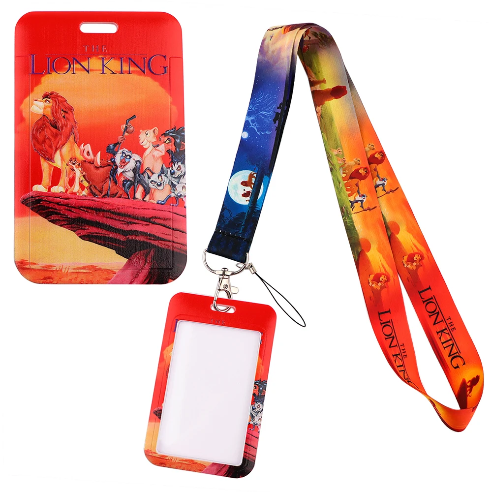 

YQ274 Cartoon The Lion King Lanyard Neck Strap Key ID Campus Card Badge Holder Phone Rope Keychain Lariat Lasso Kids Gift