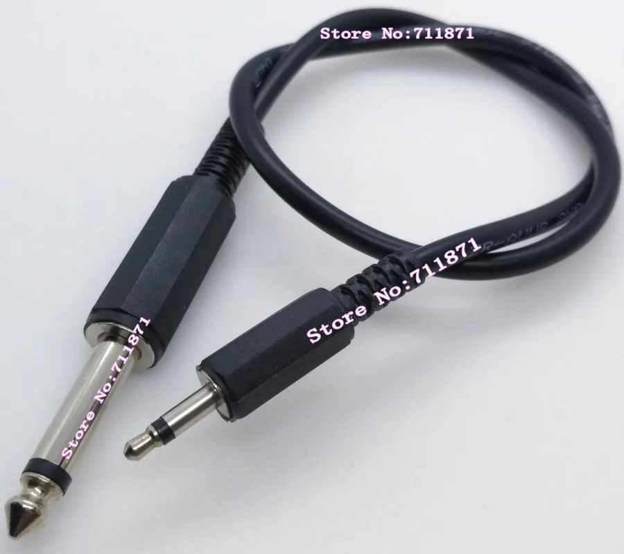 Mono 6.35 Male 3.5 Male Audio Cable 3.5mm 6.35 TS Mono Audio Line 3.5 6.35 TS Mono Aduio Cable Line Cord Wire 45cm 3.5mm 6.35mm