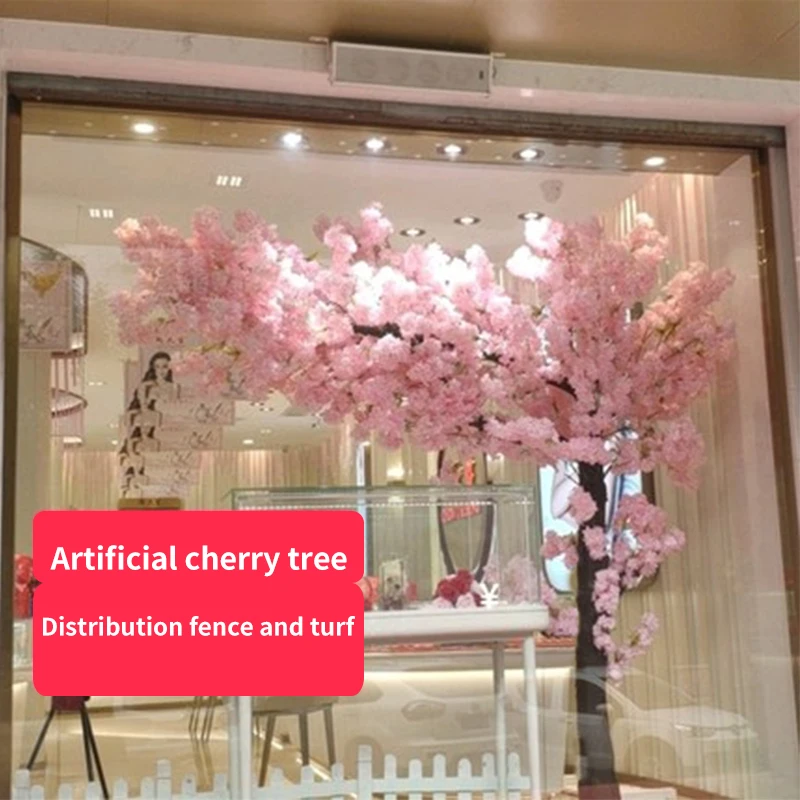 Simulation cherry blossom tree immortal plant wedding party festival decoration fake peach tree hotel stage outdoor garden decor