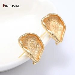 Pendientes de poste chapados en oro de 14K para mujer, aretes con amuleto Punk dorado, joyería de fiesta, nuevo diseño, 2020