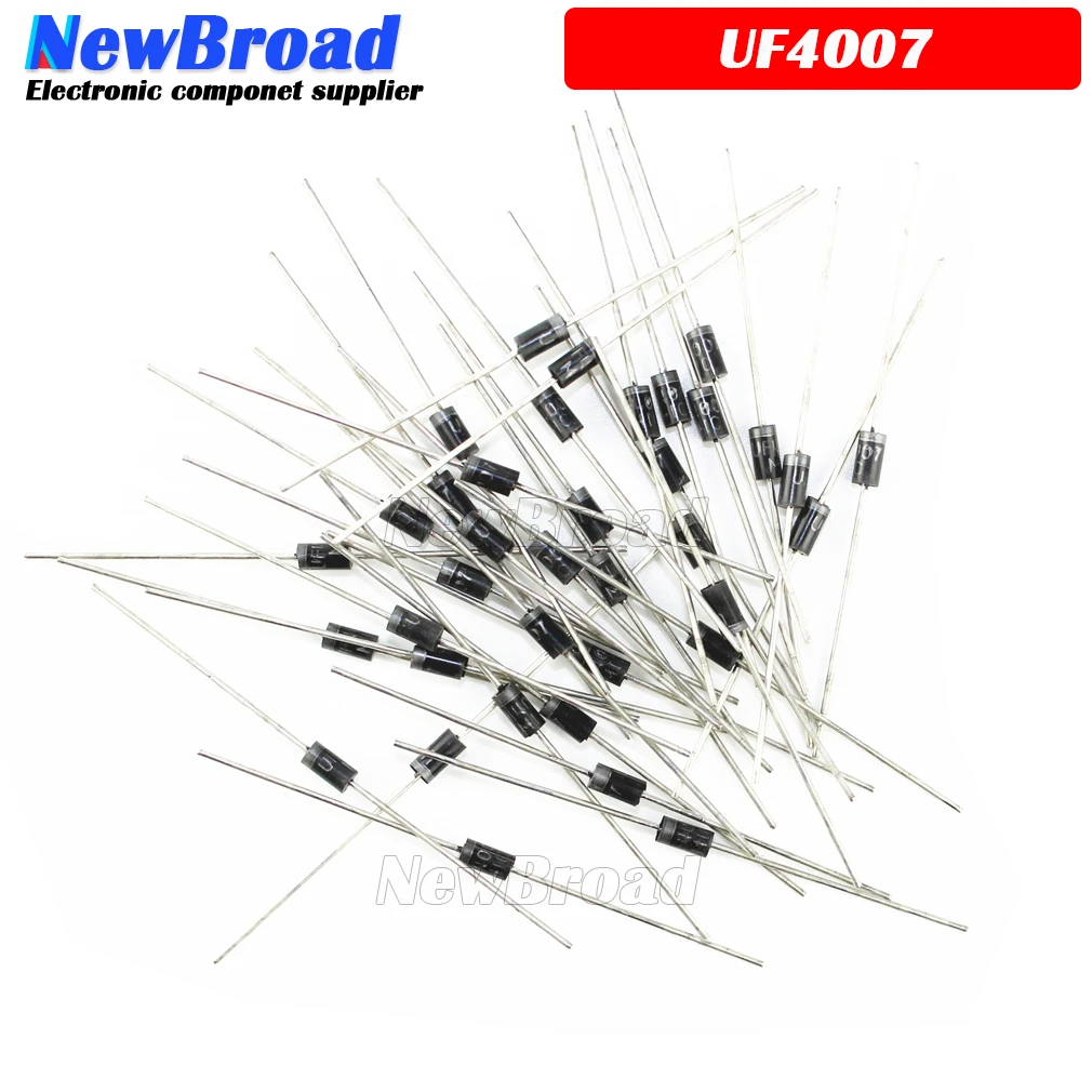 100pcs Rectifier Diode 1A 1000V DO-41 UF4007