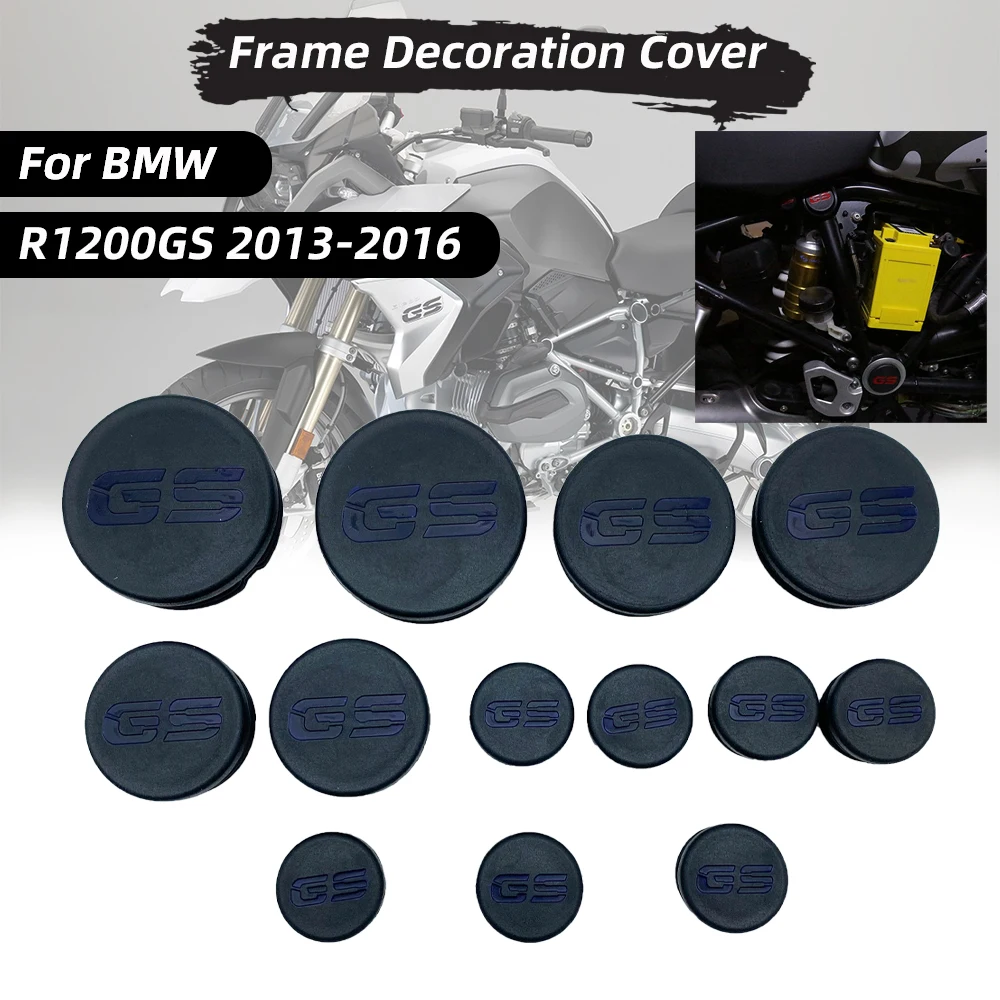 

REALZION Motorcycle Side Frame Decoration Cover Body Screw Caps Hole Installation End For BMW R1200GS R1250GS R 1200GS 2013-2016