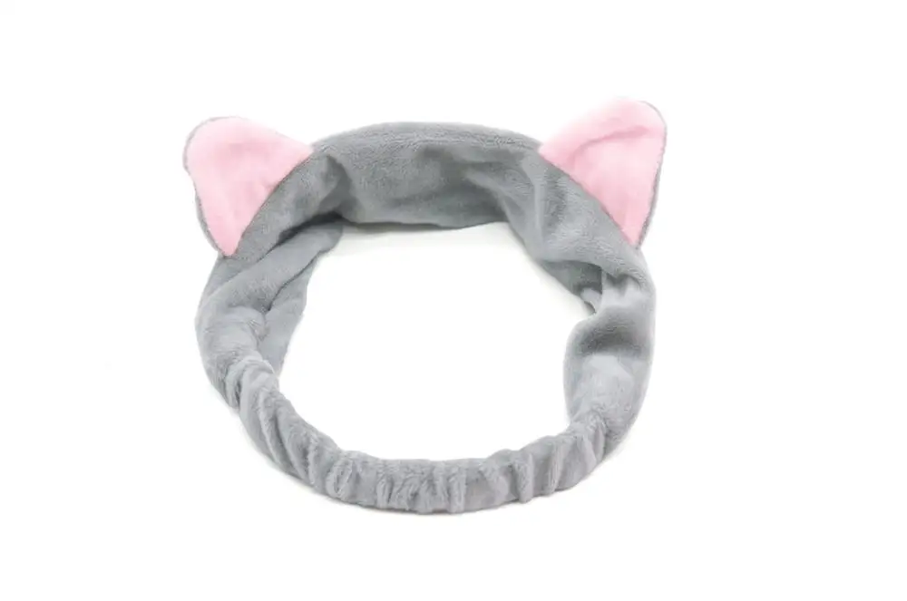 Diademas elásticas con orejas de gato para mujer y niña, diadema para lavar la cara, accesorio para el cabello, varios estilos