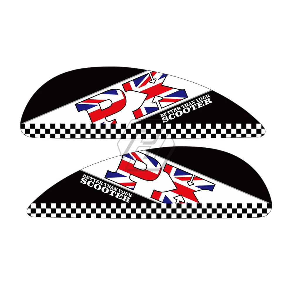 Motorcycle Side Panel Stickers Case for Vespa PX T5 Scooter-5