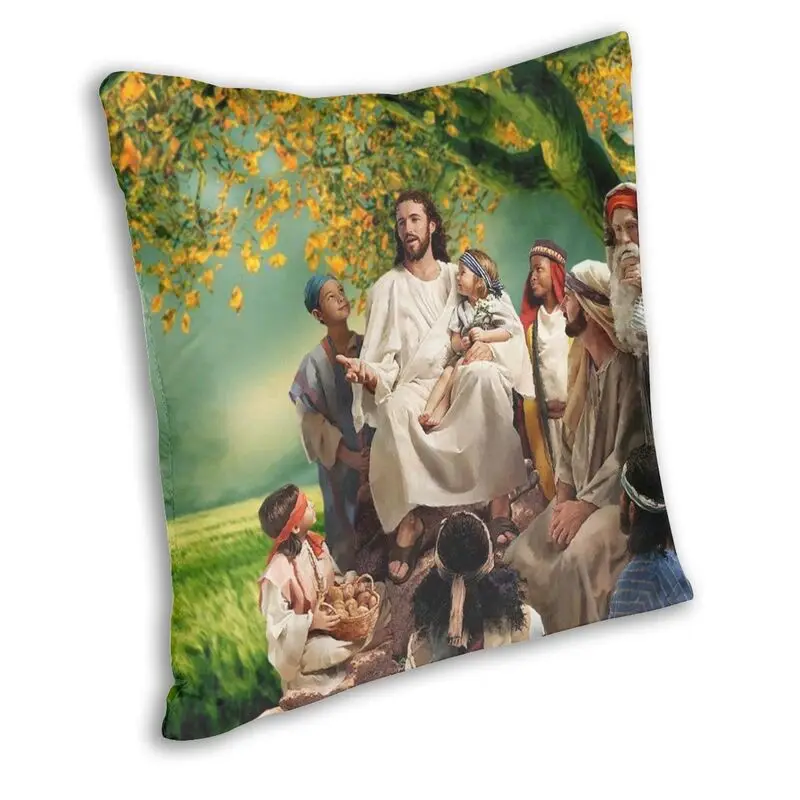 Savior Jesus Christ Cushion Covers Sofa Living Room Christian God Square Pillow Case 40x40cm