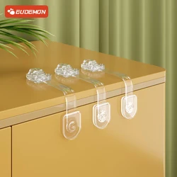 Eudemon 3 pçs childproof transparente geladeira lock, segurança francês geladeira fechadura da porta, freezer lock, armário invisível