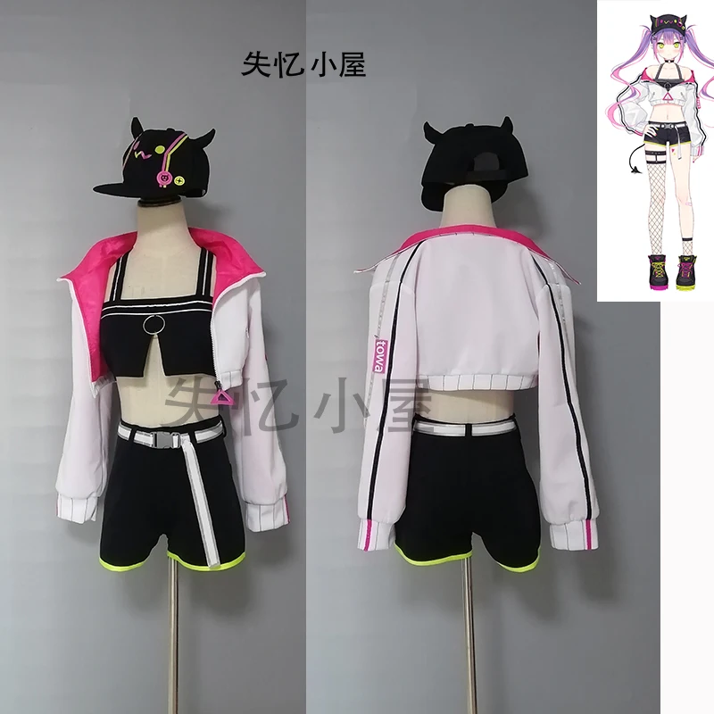 

Anime VTuber Hololive Tokoyami Towa Sport Uniform Dailydress Suit Any Size Cosplay Costume Women Halloween FreeShipping 2021 New
