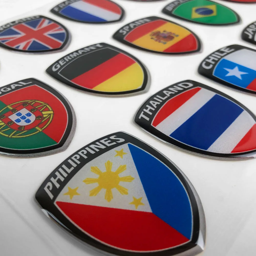 3D National Flag Stickers Motorcycle Reflective Italian Decal Tank Helmet Accessories For HONDA YAMAHA KTM SUZUKI KAWASAKI