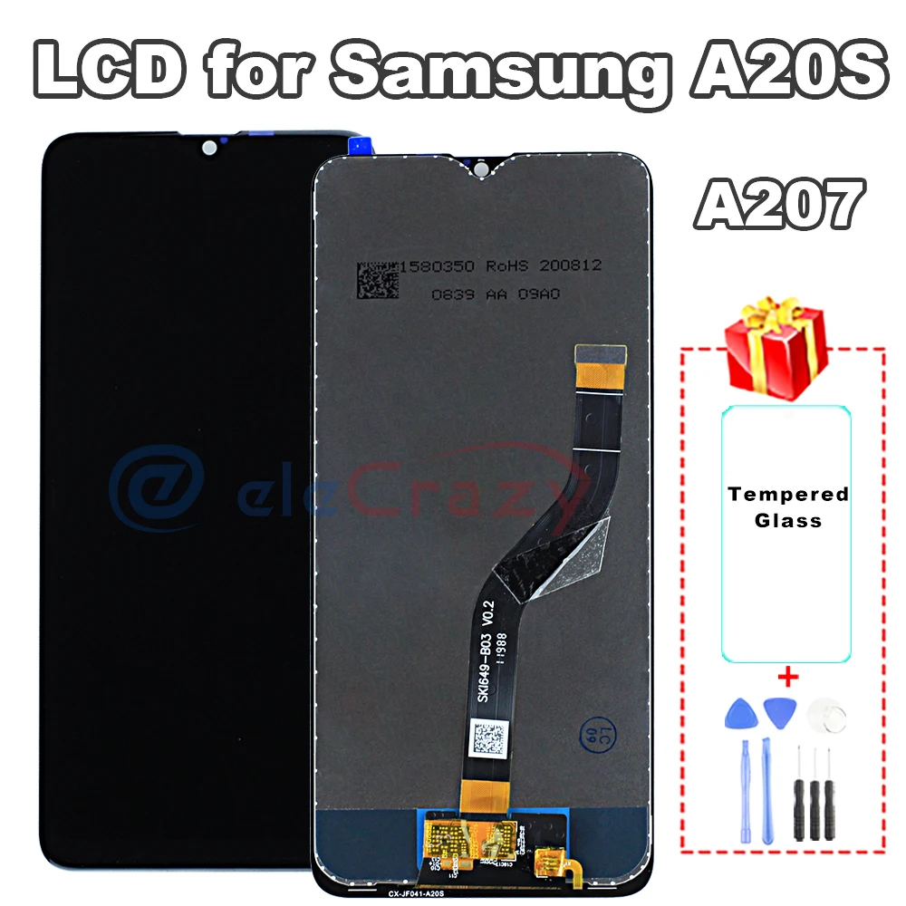 Premium Quality for Samsung Galaxy A20S A207 LCD Screen A207F A207M Display with Touch Digitizer Assembly Replacement