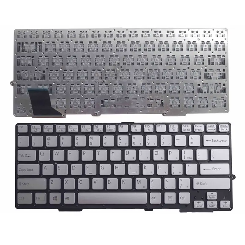 

YALUZU US English Laptop Keyboard for Sony SVS-13 SVS13 SVS1311 SVS131 SVS13118 SVS13128 S13118ECB S13128CCW silver color