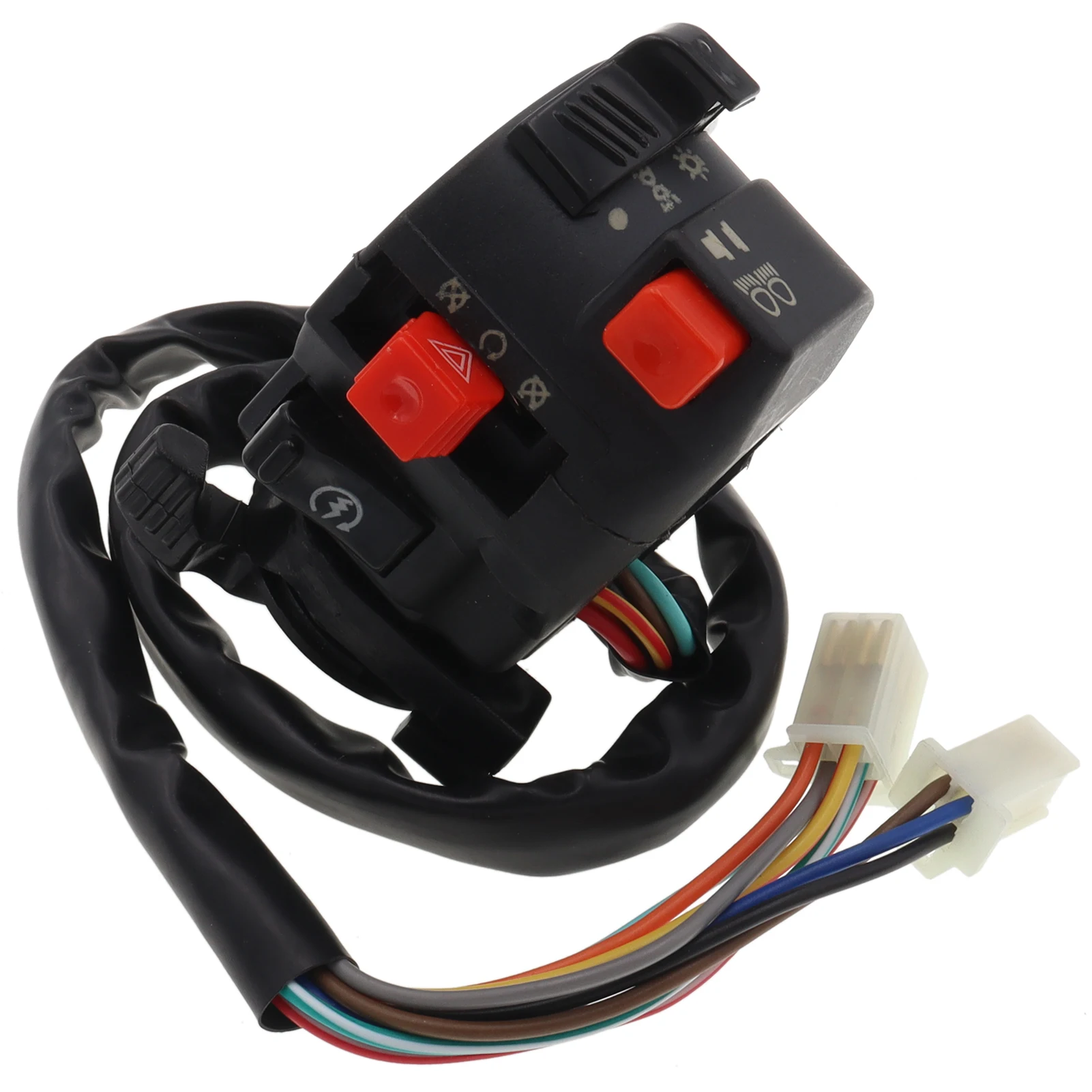 Motorcycle Head Light Hi-Lo Beam Kill Electric Start 4-Function Switch with Choke Lever for ATV Quad 4 Wheeler