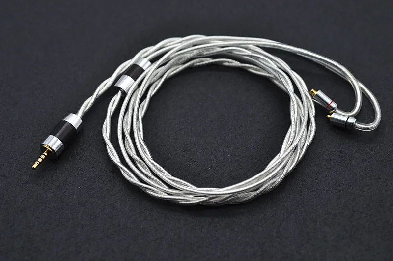 

2-core coaxial 7nocc copper plated silver MMCX pin se535 blackbird 0.782pin 2.5mm balanced 4.4 balanced 3.5 headphone upgrade ca