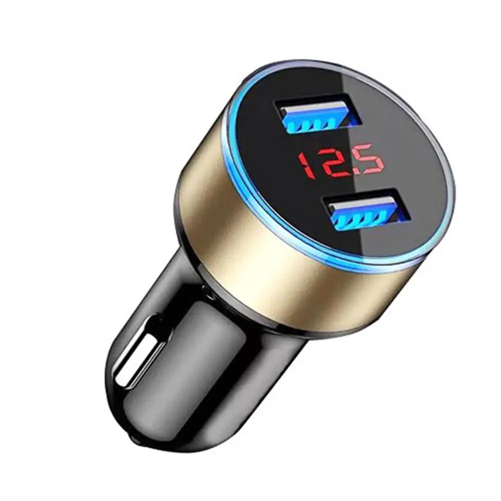 Portable Fast Cell Phone Charger Dual USB  LED Digital Display Quick Charge 5V 3.1A Car Adapter Auto Charger Accessories