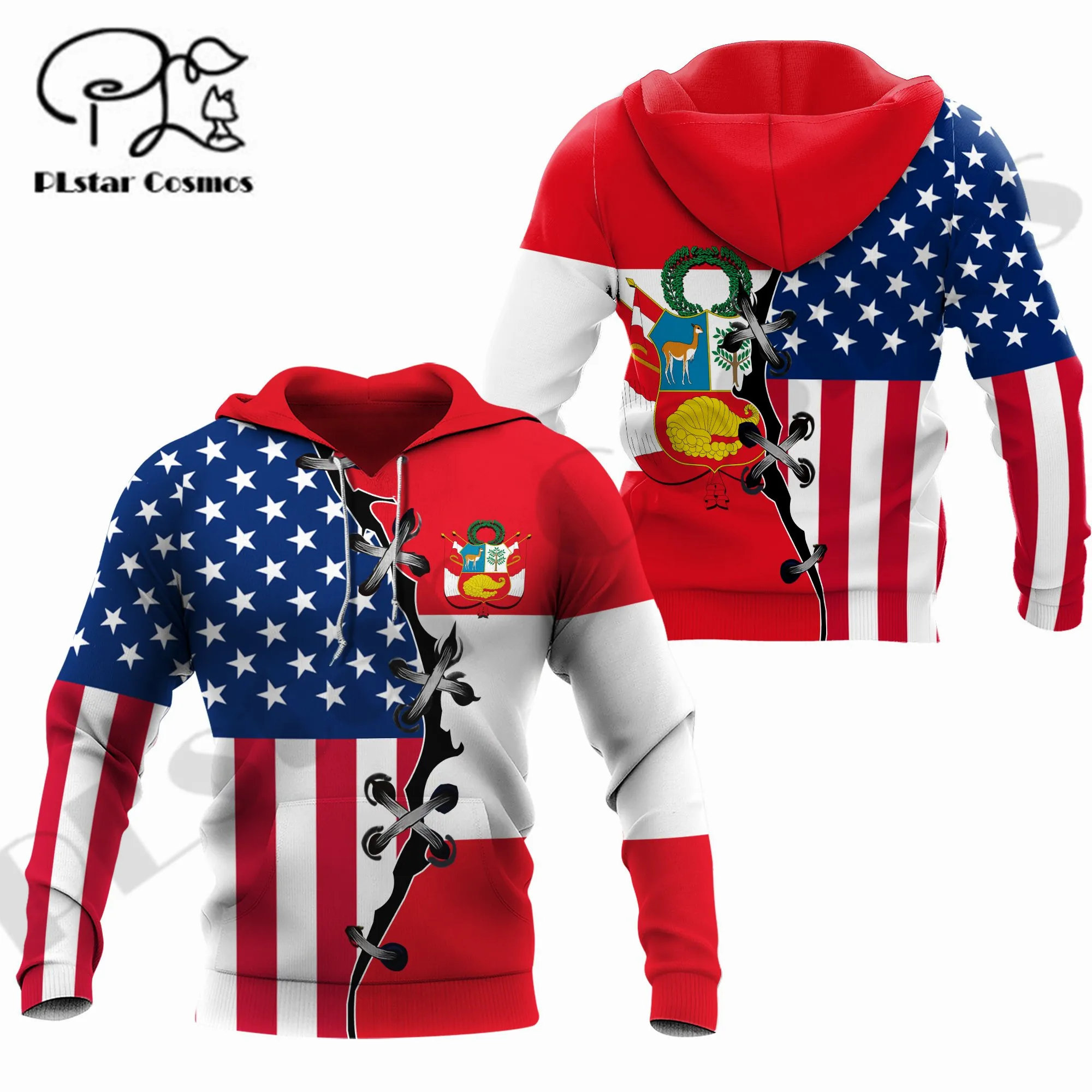 

PLstar Cosmos 3DPrint Newfashion Peru Flag Art Unique Men/Women Premium Hrajuku Casual Streetwear Hoodies/Zip/Sweatshirt Style-3