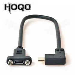 USB 3.1 Type c Extension Cable with Panel Mount Screw,USB C female to USBc Male extending Wire Extender Data Cord