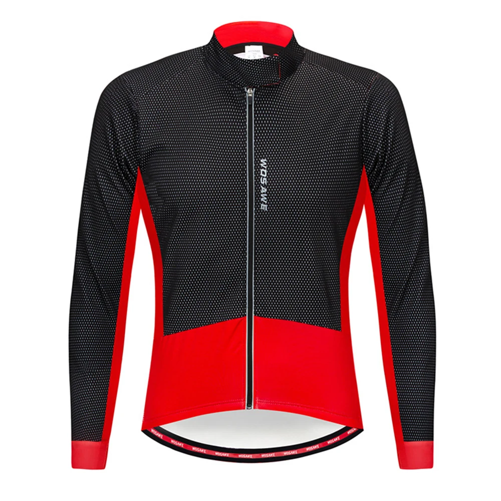 Autumn Winter Warm Breathable Long-sleeved Jacket Cycling Warm Fleece Coat Bicycle Mountain Bike Downhill Motorcycle Jersey Men