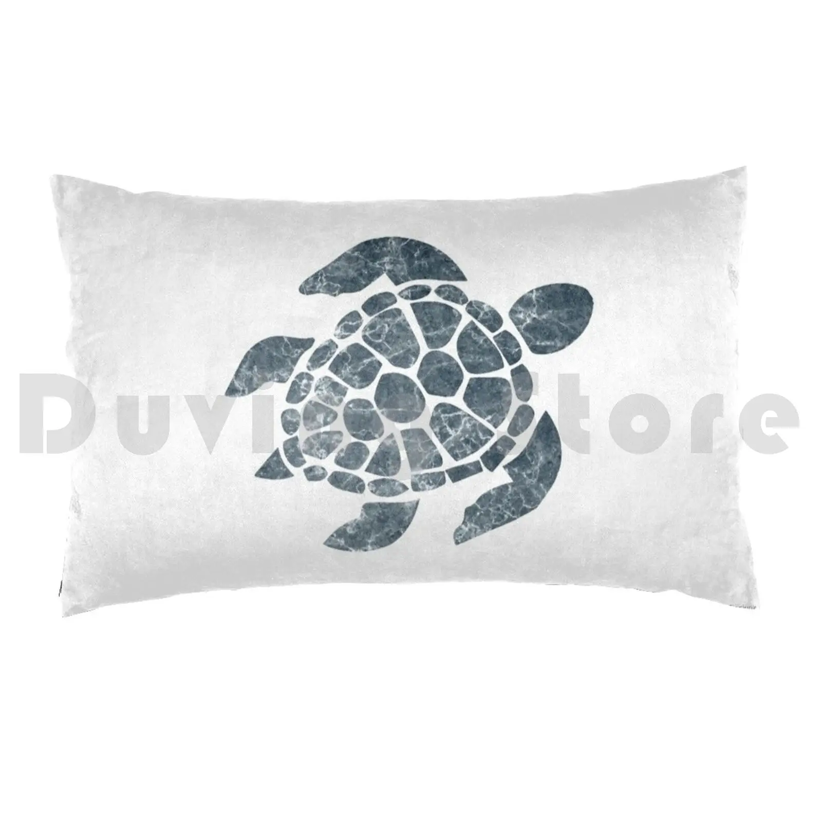 Marble Sea Turtle Pillow Case 20*30 Inch Marble Sea Turtle Black Grey Dark Marble White Cracks Sea Turtle