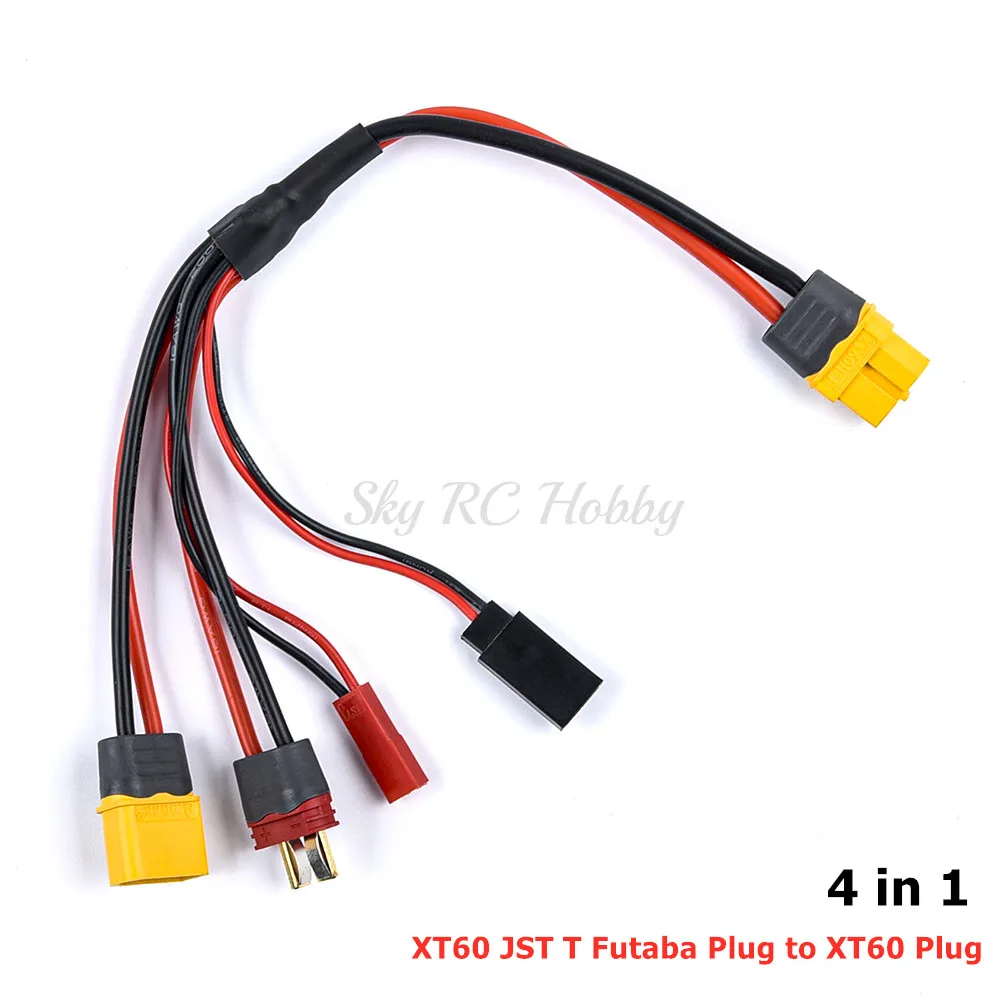 4in1 / 5in1 XT60 Plug 20cm Charger Connector to XT60 JST T Futaba XT90 Plug Wire Cable for ISDT Hota Toolkit RC Chargers