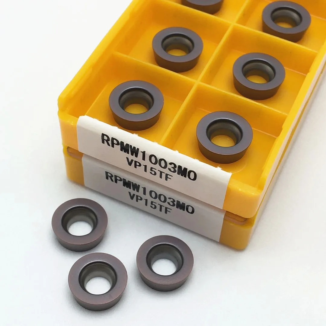 10PCS RPMT10T3MOE JS VP15TF RPMT1204MOE JS VP15TF high quality internal carbide insert CNC metal turning tool milling insert too