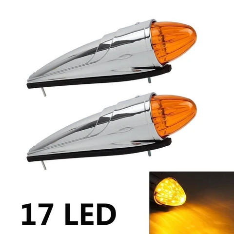 17LED DIY Янтарный маркер кабины на крыше, верхние огни для тяжелых грузовиков для Volvo International Kenworth/Peterbilt/Freightliner