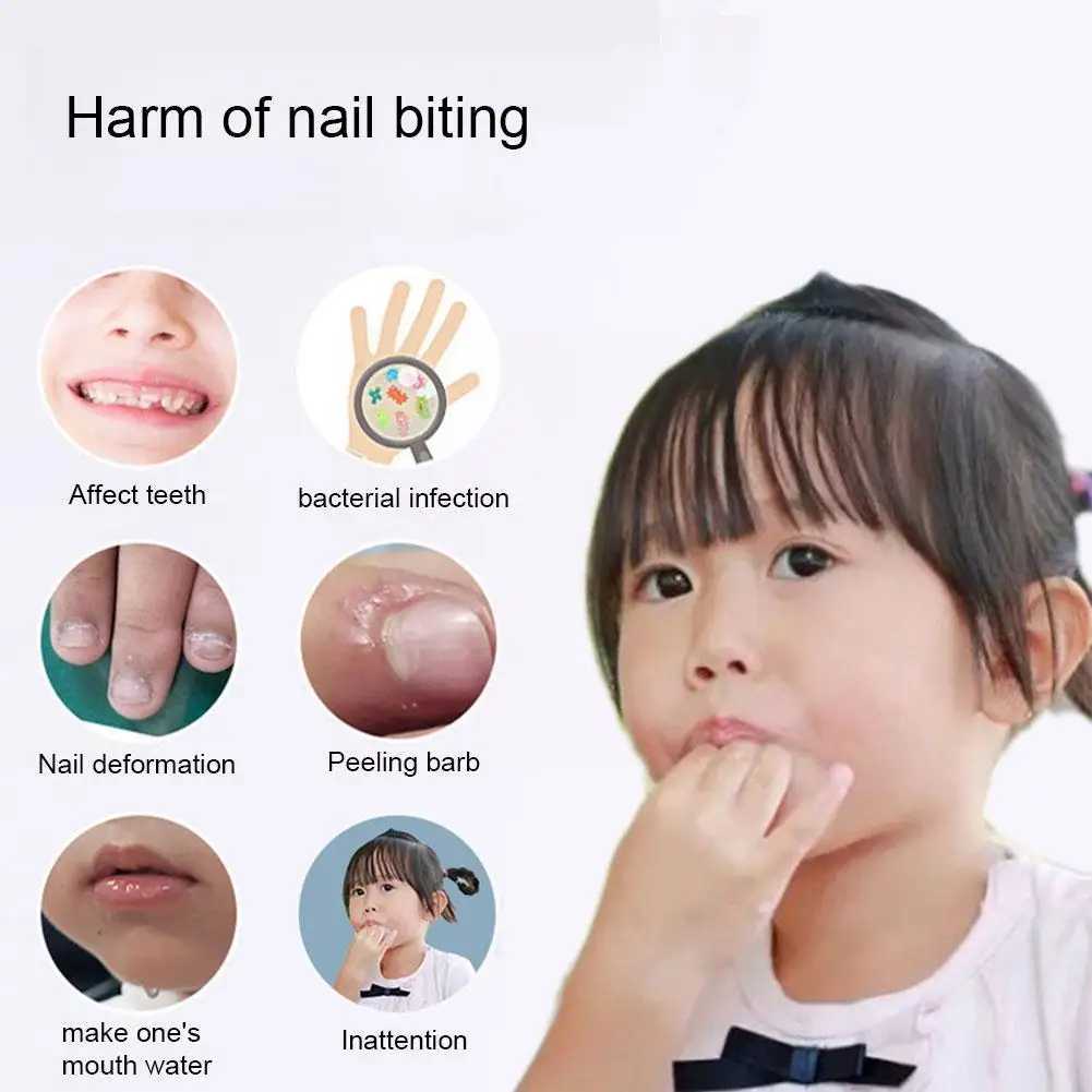 Kinderen Anti-Bijten Nagels Bitter Nail Water No Bite Polish Nail Stop Bijten Niet Vingernagels Cuticle Eten Non-giftige Nail F0H7