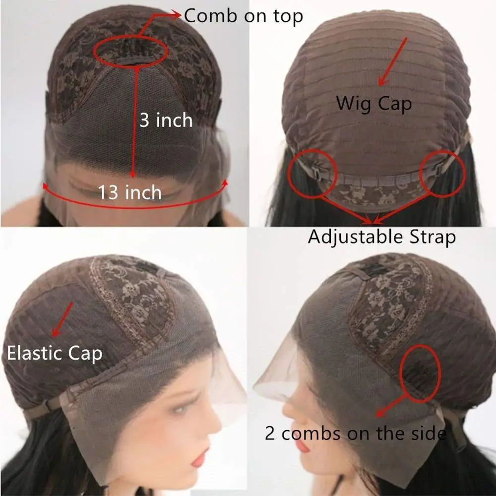 AIMEYA Synthetic Lace Front Wig Long Box Braided Wigs with Baby Hair Heat Resistant Fiber Hair Syntehtic Wigs for Women