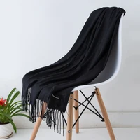 Desgine Brand Solid Women Cashmere Scarf Autumn Winter Warm Shawls Wraps 2024Men's Pashmina Tassels Scarves Female Foulard Mujer 6