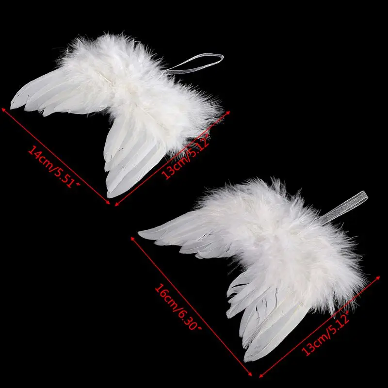 Newborn Baby Boy Girl White Angel Wings Photo Props Cute Photography Accessories Ornaments