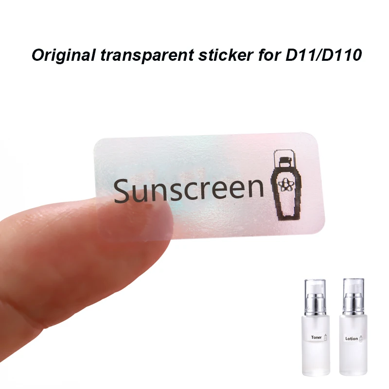 Niimbot D110 D11 Original Transparent Label Printing Paper Name Sticker Adhesive Sticky Book Stationery