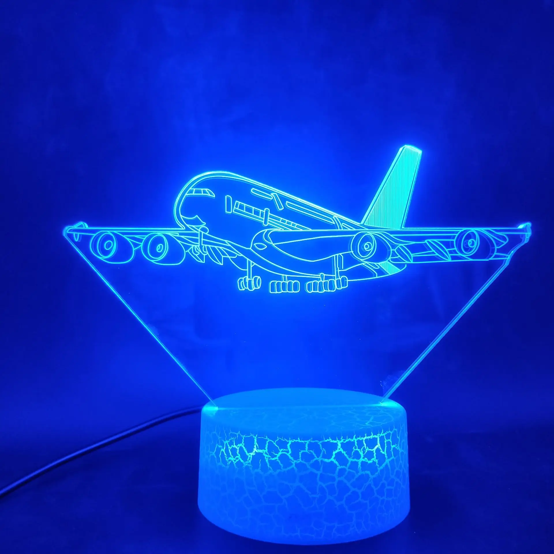 Plane 3D Lamp Illusion Night Light for Bedroom Decoration Table Lamp Gift Toys for Kids Birthday Party Boy Christmas Present