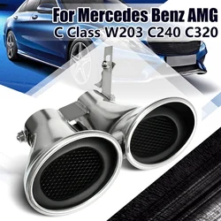 Car Stainless Steel Rear Exhaust Muffler Pipe Tail Tube for Mercedes Benz C Class W203 C240 C320