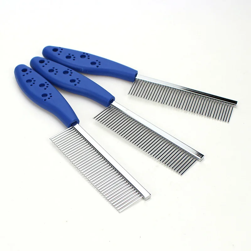 Anti-Static Pet Grooming Tool Dogs Cats Combs Brush Steel Pins Coarse Tooth Combs Brush for Removing Matted Fur Knots Tangles