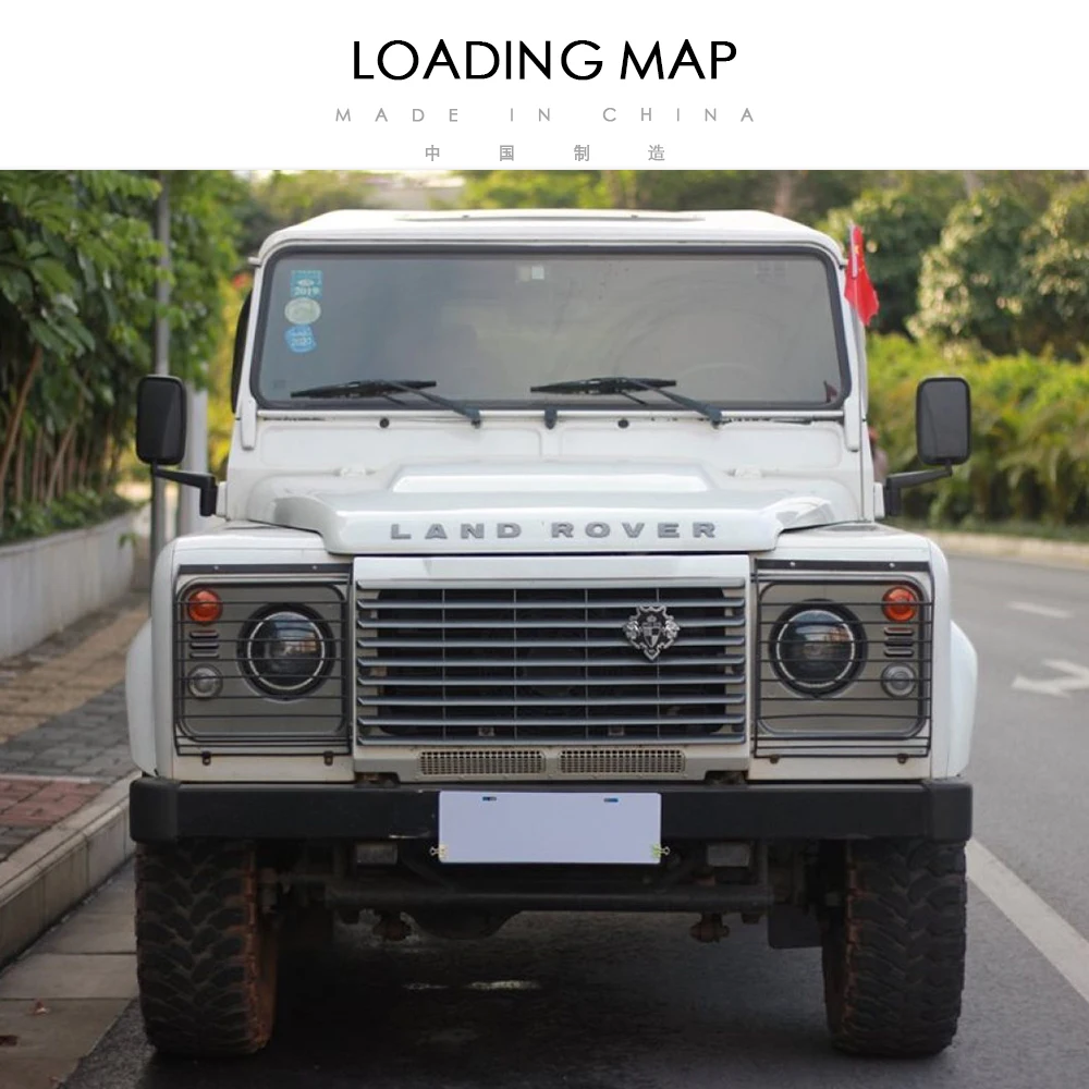 4x4 offroad car body kits steel grill front lamp lights guard sets fit for land rover defender 90 110