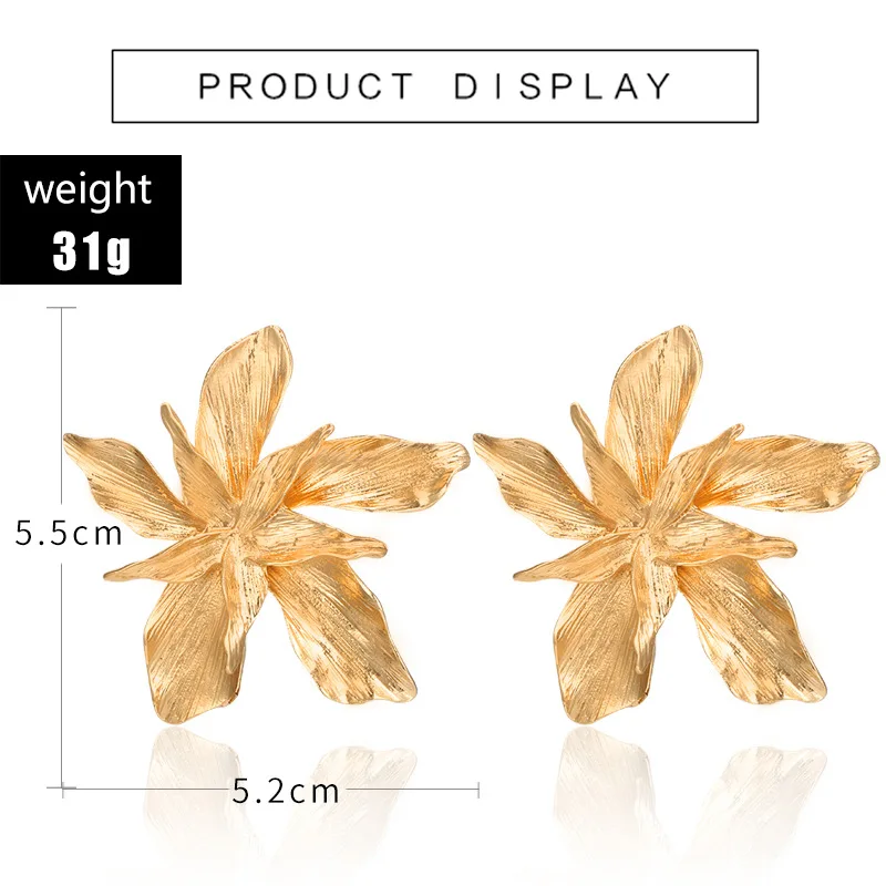 DIEZI Exaggeration Fashion Big Flower Dangle Drop Earrings For Women Ladies Statement Pendant Earrings 2019 New Pendientes