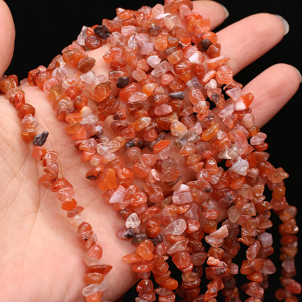 15\'\' Irregular Red Agates Freeform Gravel Stone Beads Natural Chips Loose Spacer Beads For Jewelry DIY Making Bracelet Earrings