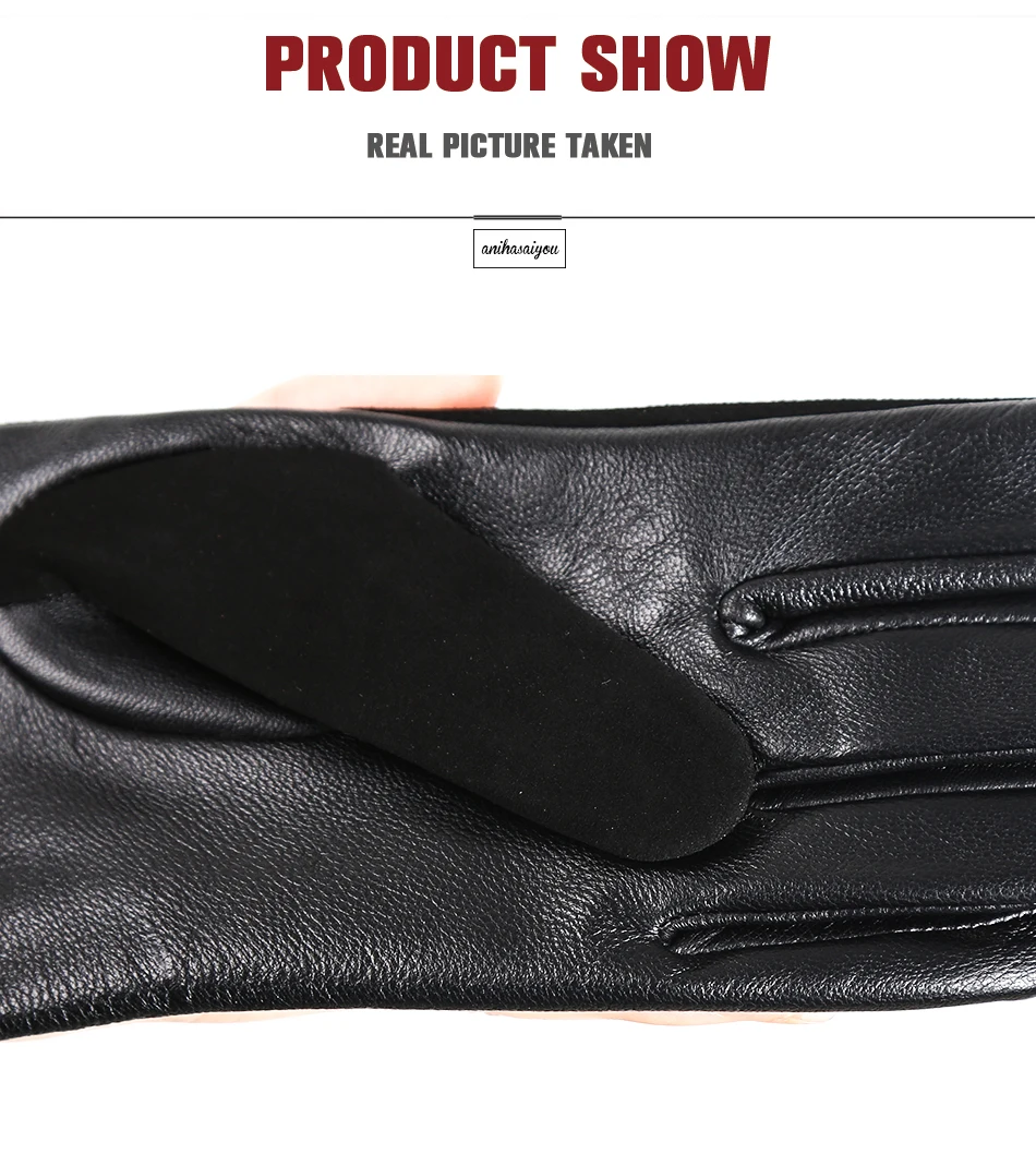 Good Quality Touch Gloves Color Winter Women's Leather Gloves Genuine Suede 50% Genuine Leather 50% Women's Gloves -2007