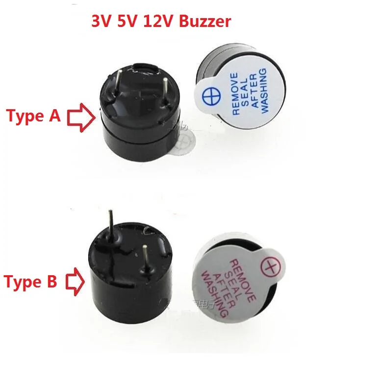 10pcs 3V 5V 12V Active Buzzer Beep-Tone Magnetic Long-Continous Alarm Sounder Speaker 0955 9*5.5MM 12095 12*9.5MM 09A03/TMB09A05