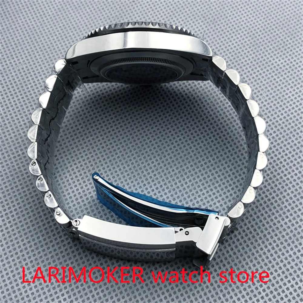 BLIGER جديد 40 مللي متر NH36 حركة ميكانيكية للرجال زجاج الياقوت قرص رمادي حزام مطاطي من الفولاذ المقاوم للصدأ