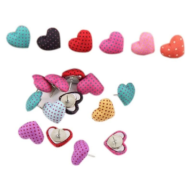 60 Pcs Purpsoe สีหัวใจ-เช่น Pushpins ชุดสำหรับโรงเรียน Bulletin Boards
