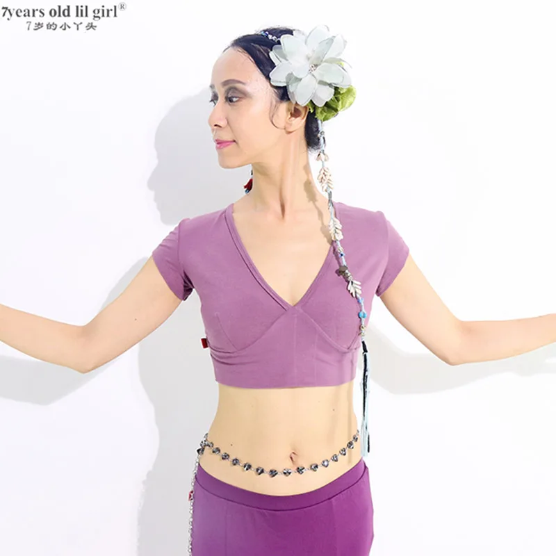 زي الرقص الشرقي Ats القبلي ليكرا تشولي بأكمام قصيرة للنساء ELL110