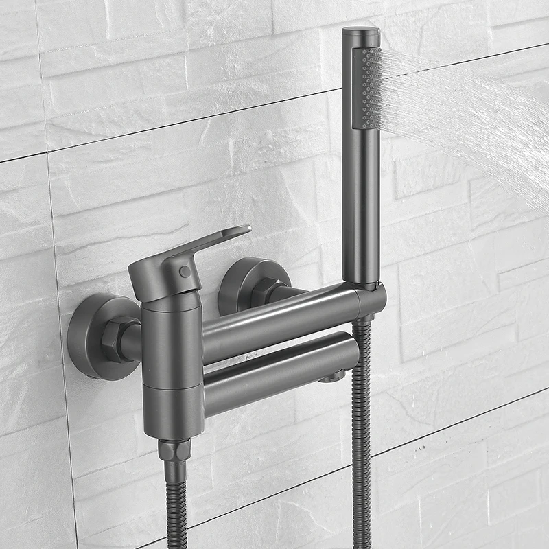 Imagem -05 - Torneira para Banheira Misturador de Água Quente e Fria para Banheira Montagem na Parede