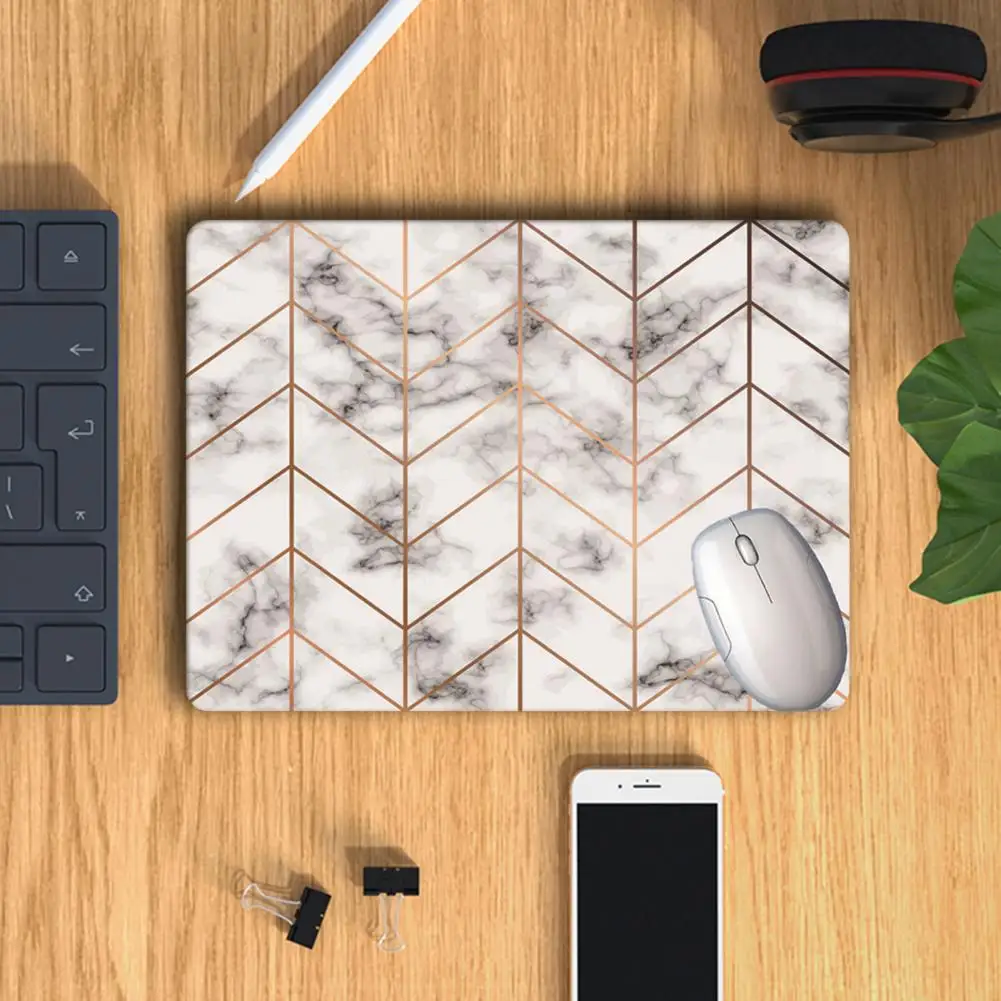 Mouse Pad  Soft   Mouse Cushion Marble Stripe Block Computer Mouse Mat