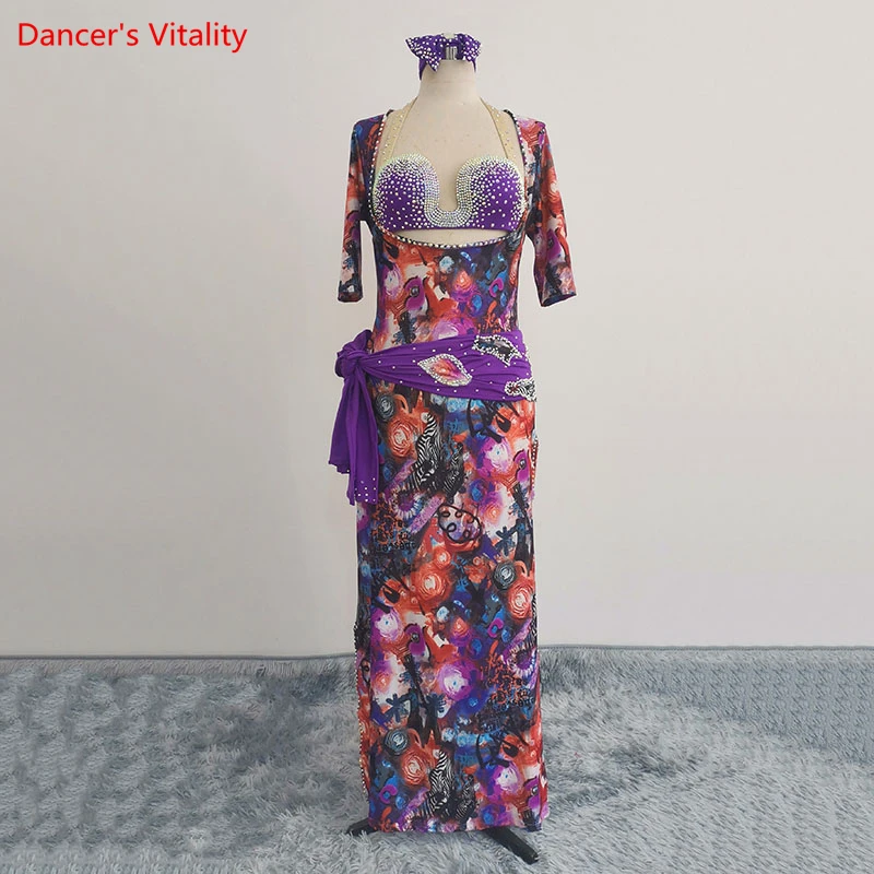 

Belly Dance Competition Costume Set for Women Bellydance Baladi Shaabi Bra Robes Customies Children Oriental Dance Clothes Skirt