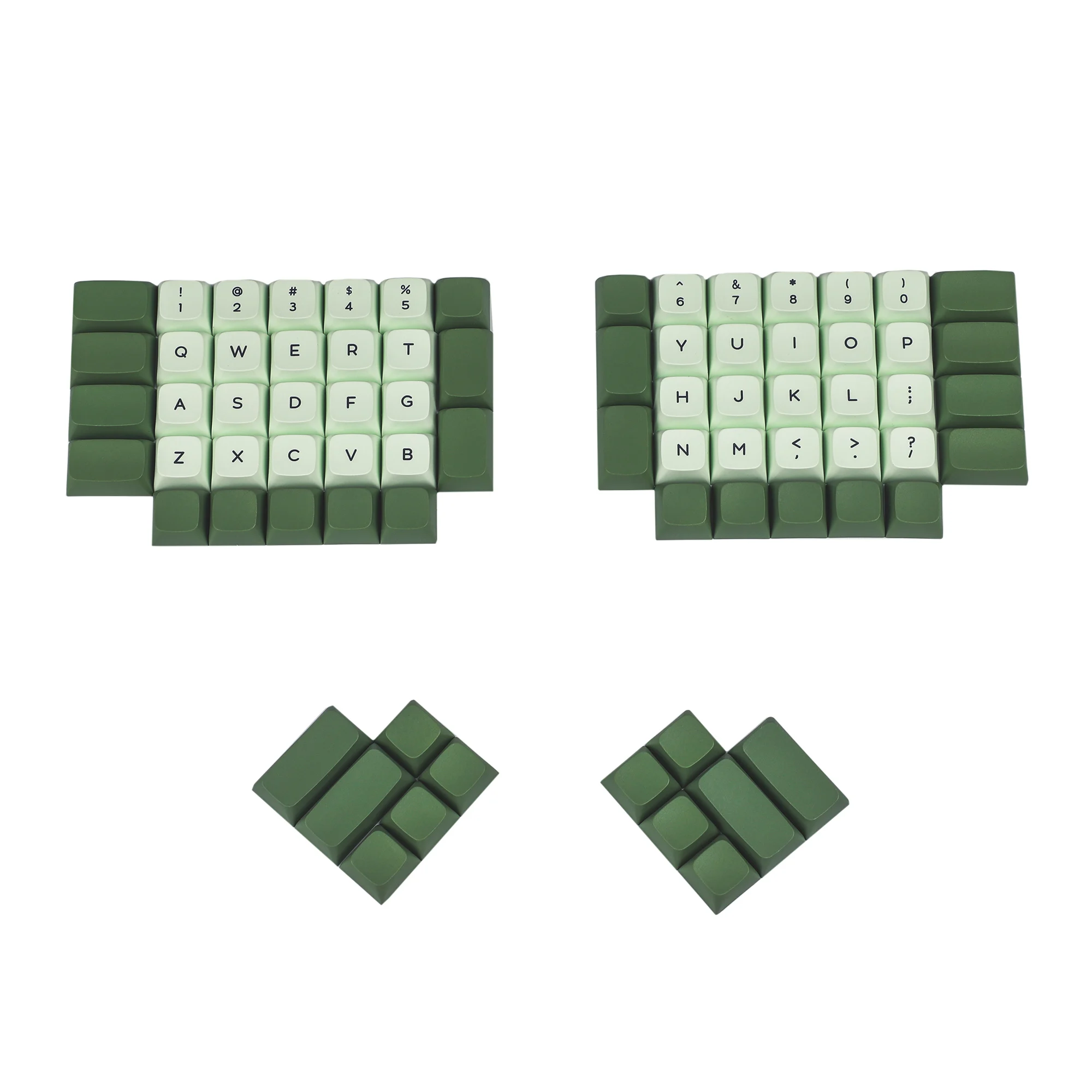 ZDA  Ball Shape Matcha Dye Sub or Blank Thick PBT Ergo Keycaps For Ergo Ergodox Planck Preonic Lily58 Mechanical Keyboard