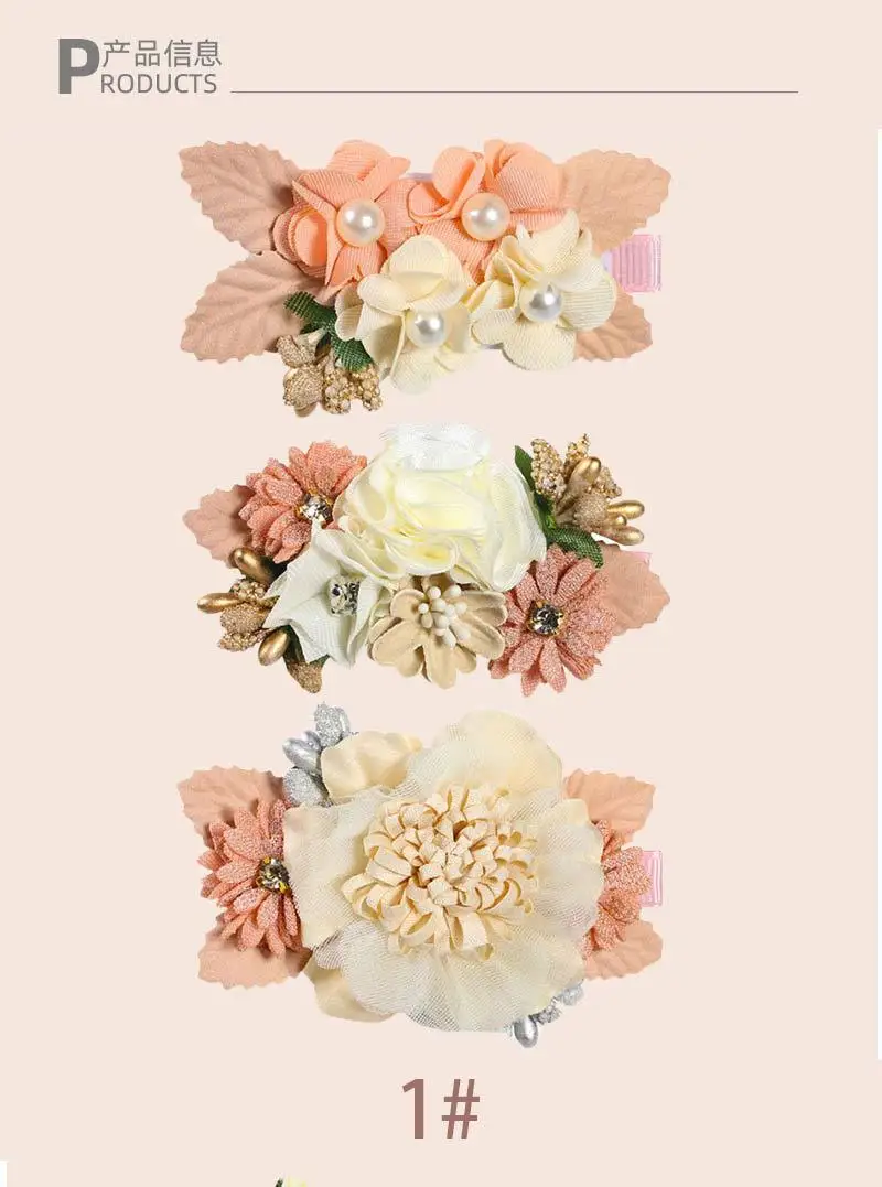 21pc/lot Chiffon Flower Hair Clips Pins Accessories Cute Hair Clips Pins for Baby Girls Hairpins Toddlers Kids Hair Accessories