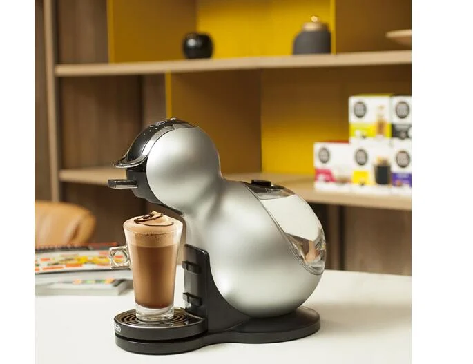 ماكينة صنع القهوة بالكبسولات من نسكافيه دولتشي غوستو ماكينة صنع القهوة الأوتوماتيكية المنزلية التجارية وعاء ميلودي فضي 15Bar 230-240 فولت لتقوم بها بنفسك فضي