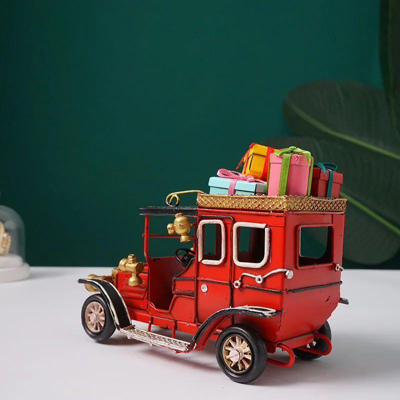 Metal classic car miniature model living decoration counter retro gift home Christmas decorations Bar Cafe RestaurantArts and Cr