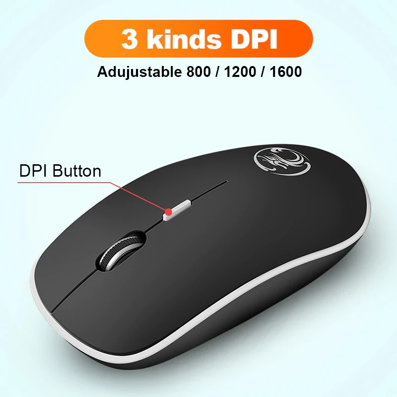 Drahtlose Maus drahtlose Computermaus ergonomische leise Mäuse Mini-PC-Mause 2,4 GHz USB optische Maus 1600dpi 4 Tasten für Laptop